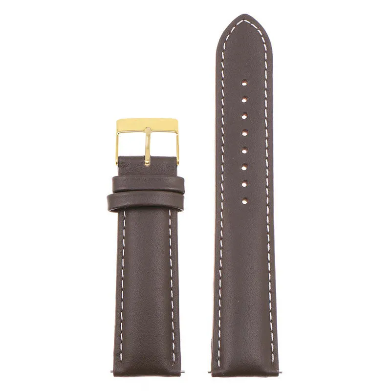 Classic Stitched Leather Strap - Extra Long For MoonSwatch