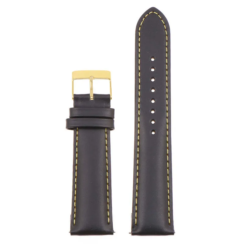 Classic Stitched Leather Strap - Extra Long For MoonSwatch