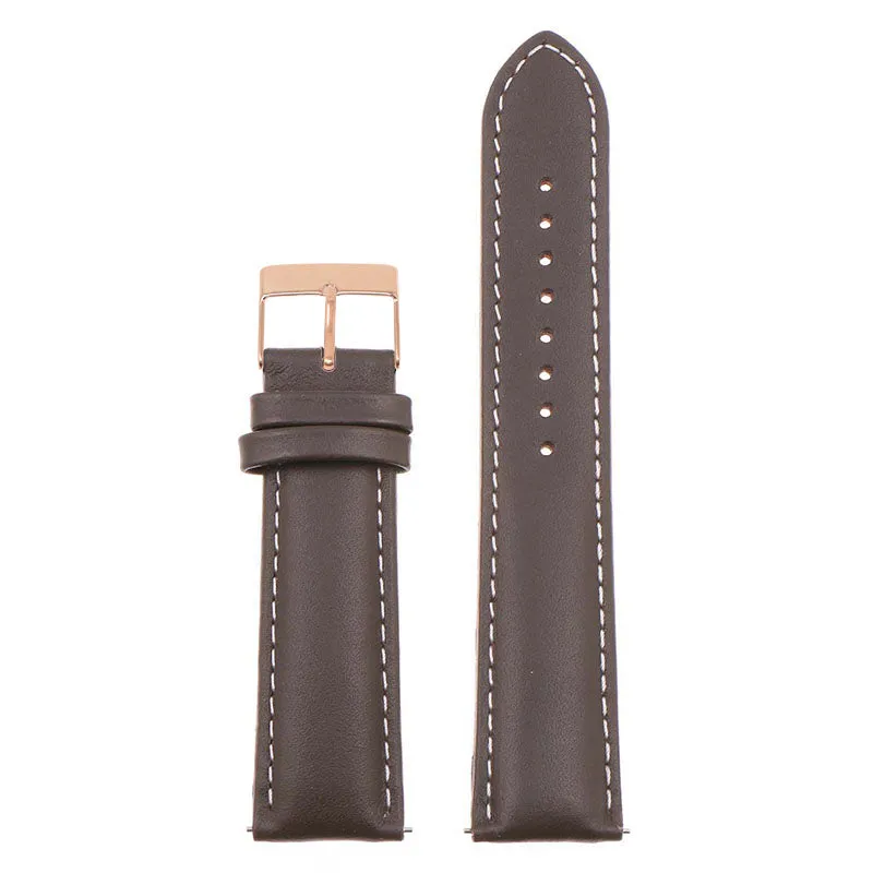 Classic Stitched Leather Strap - Extra Long For MoonSwatch