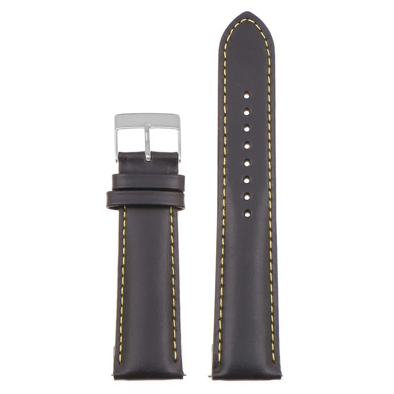 Classic Stitched Leather Strap - Extra Long For MoonSwatch
