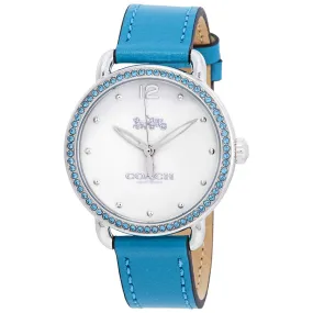 Coach Delancey Crystal White Dial Leather Ladies Watch 14502884