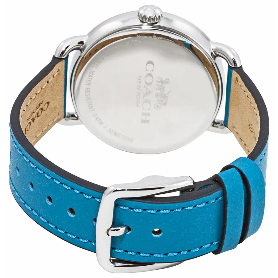 Coach Delancey Crystal White Dial Leather Ladies Watch 14502884
