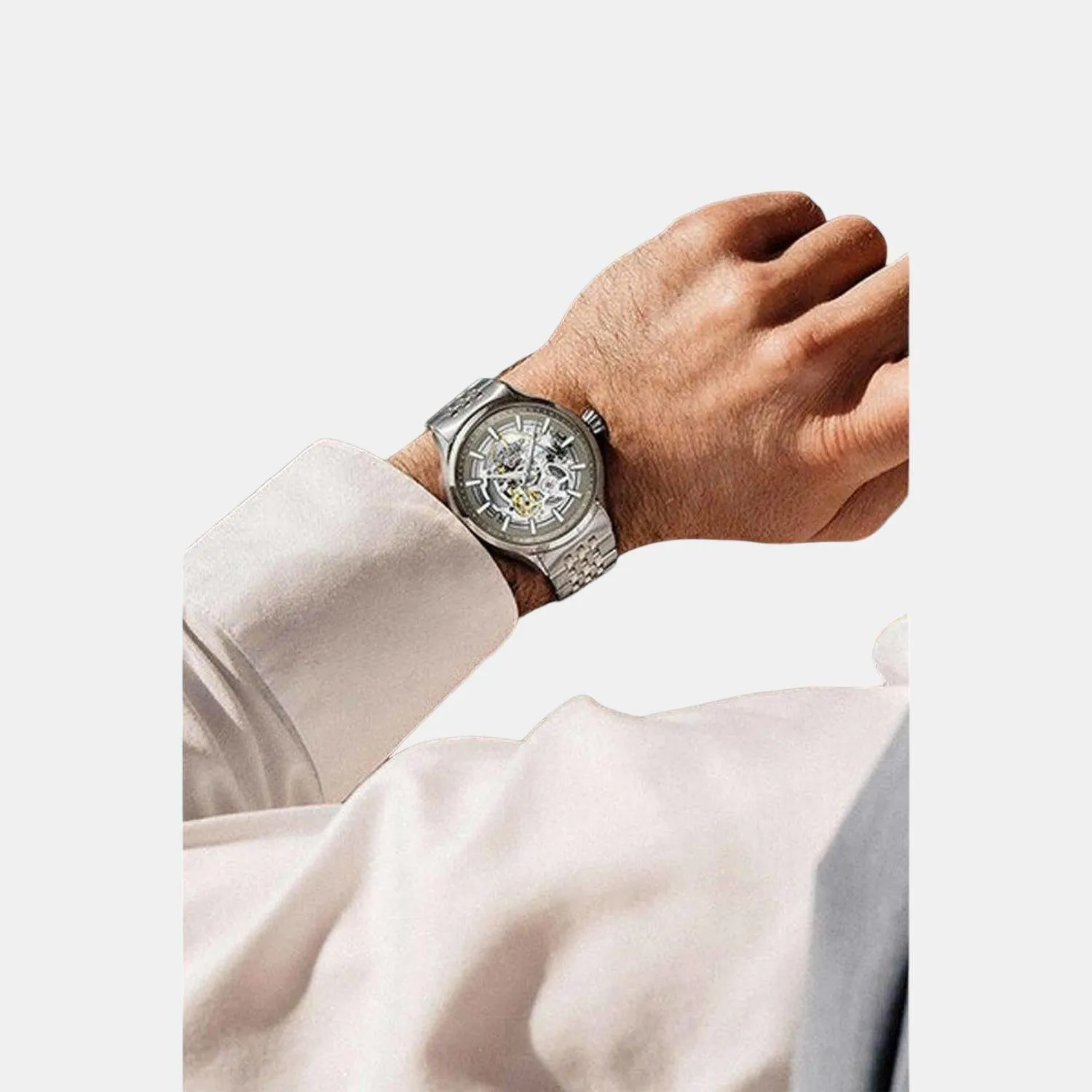 Competence Skeleton Men's Analog Stainless Steel Automatic Watch 101663 41 55 10N