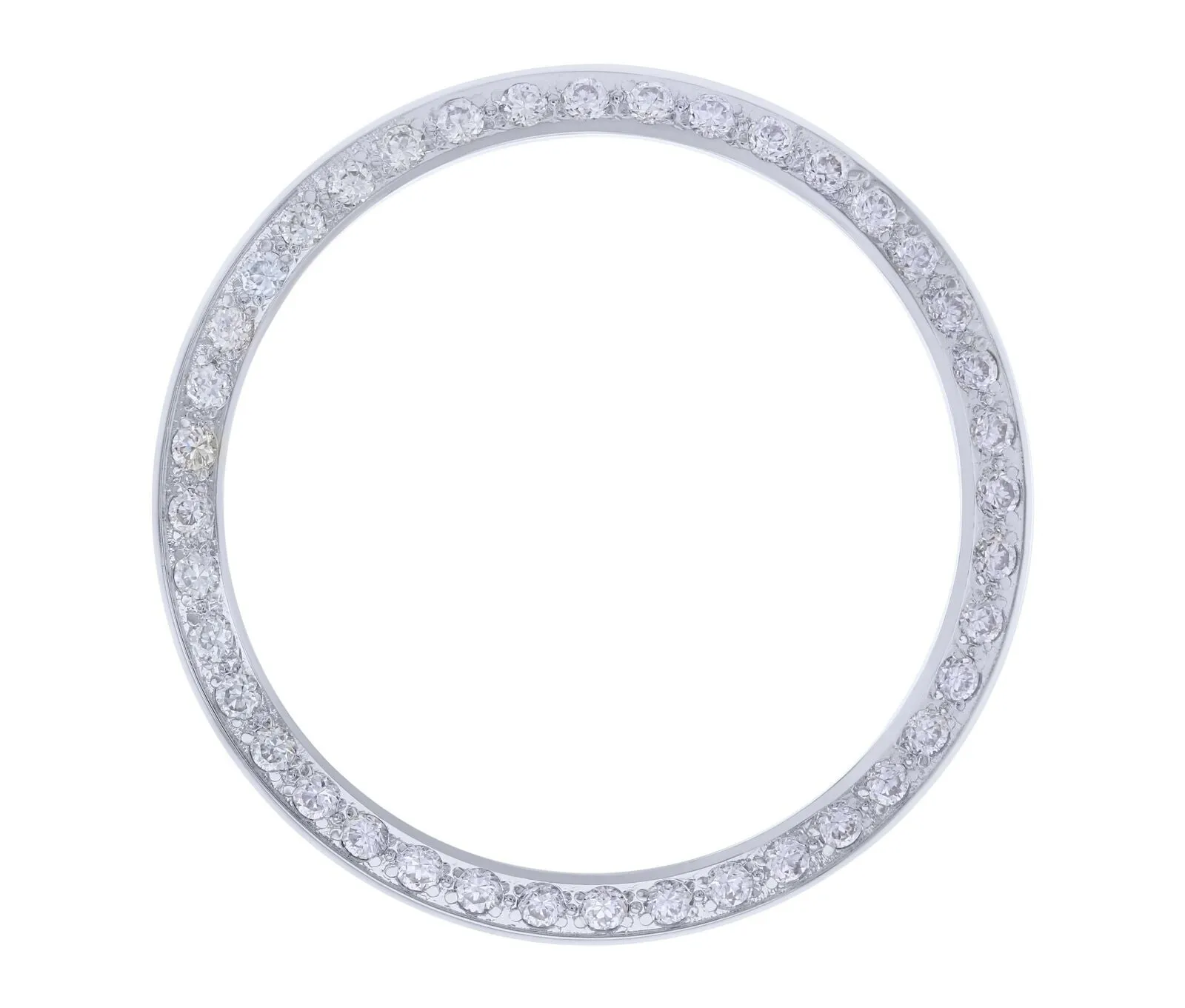 CREATED DIAMOND BEZEL FOR 34MM ROLEX TUDOR PRINCE OYSTERDATE WATCH WHITE