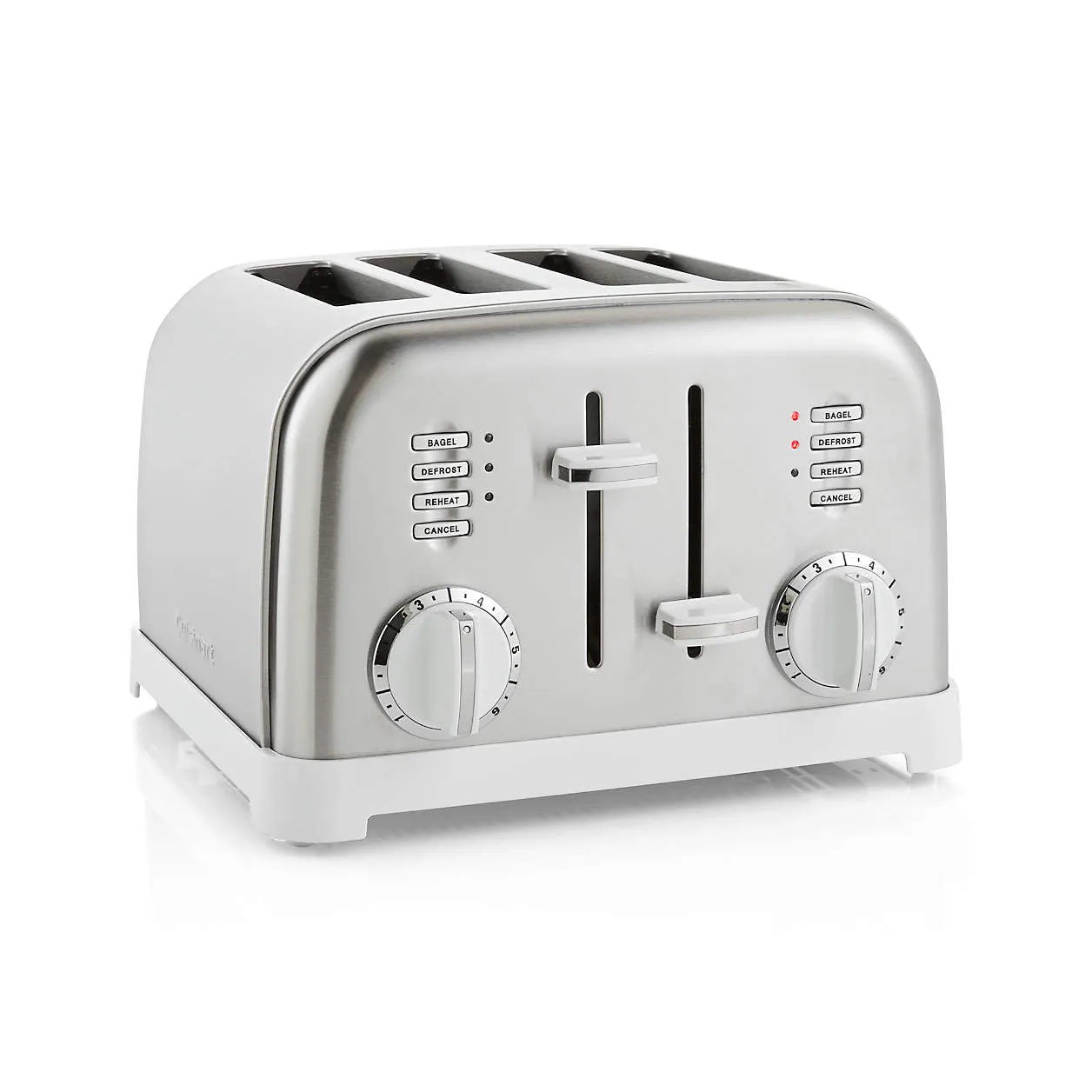 Cuisinart ® Classic White and Brushed Stainless Steel 4-Slice Steel Toaster