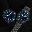 D4 Meridian Solar Watch- Navy 42mm / Quick Release Khaki Strap