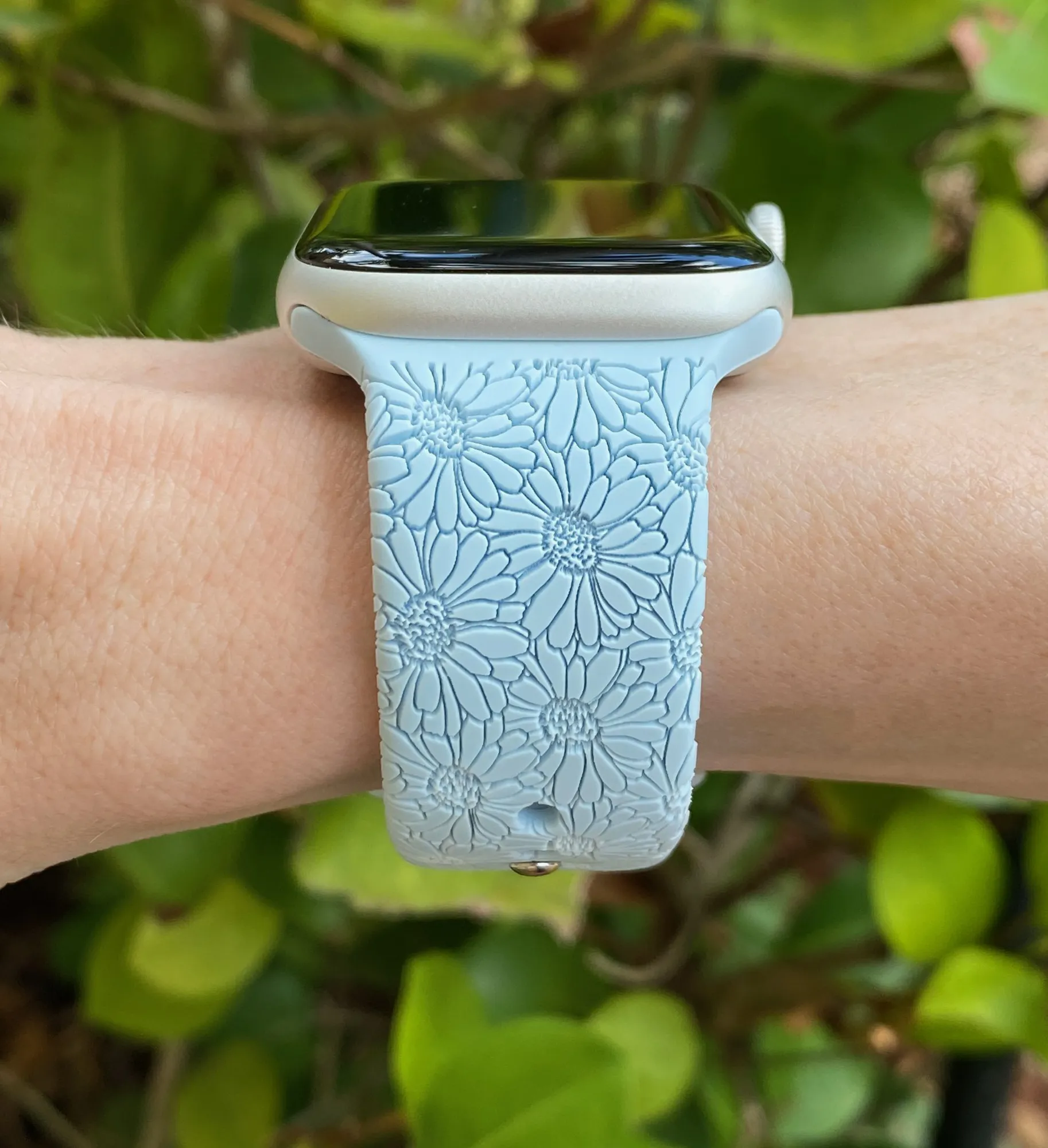 Daisies Floral Watch Band For Apple Watch