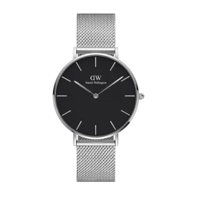 Daniel Wellington Petite 32 Silver & Black Watch
