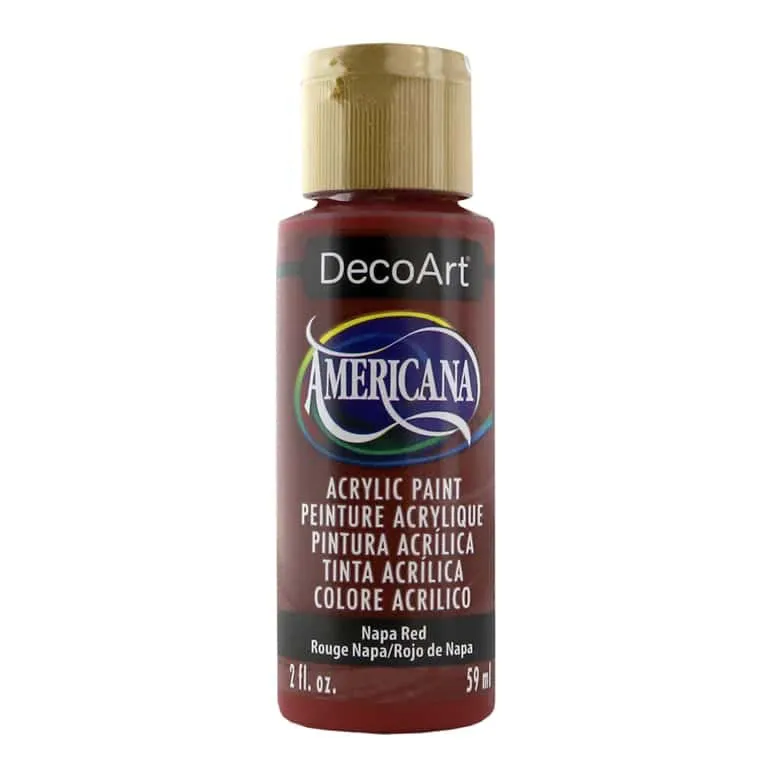 Deco Art Americana Acrylic Paint 2oz - Napa Red - Opaque