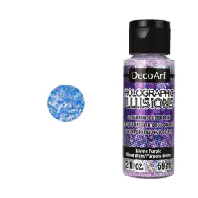 DecoArt Holographic Illusions Paint 2oz - Enchanted Blue*