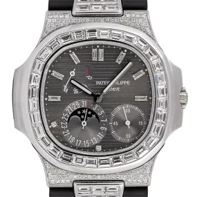 Diamond Set Patek Philippe Nautilus 5712G with Custom Baguette Kit