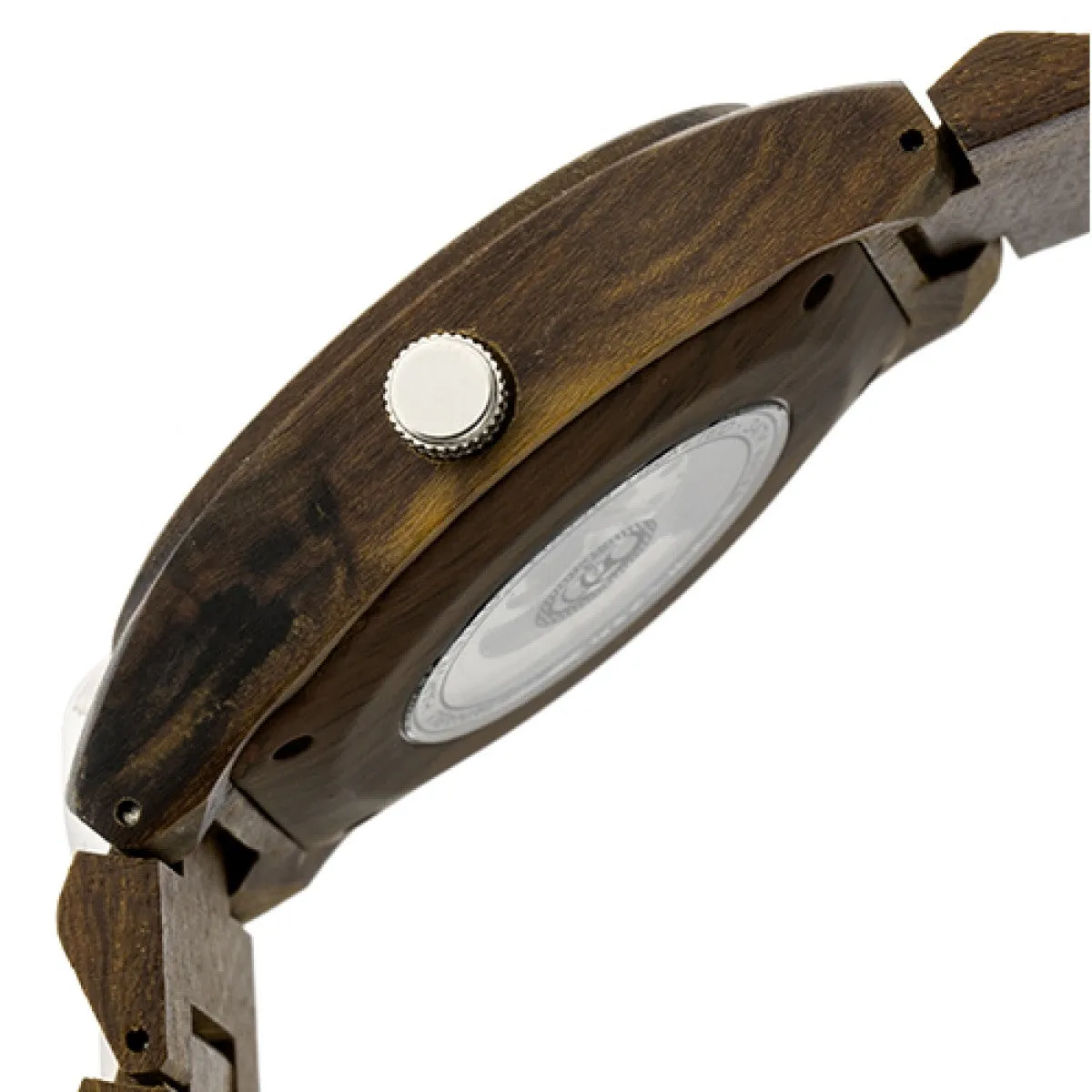 Earth Wood Gobi Automatic Skeleton Bracelet Watch - Olive