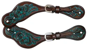 Fort Worth Turquoise Flower Spur Straps