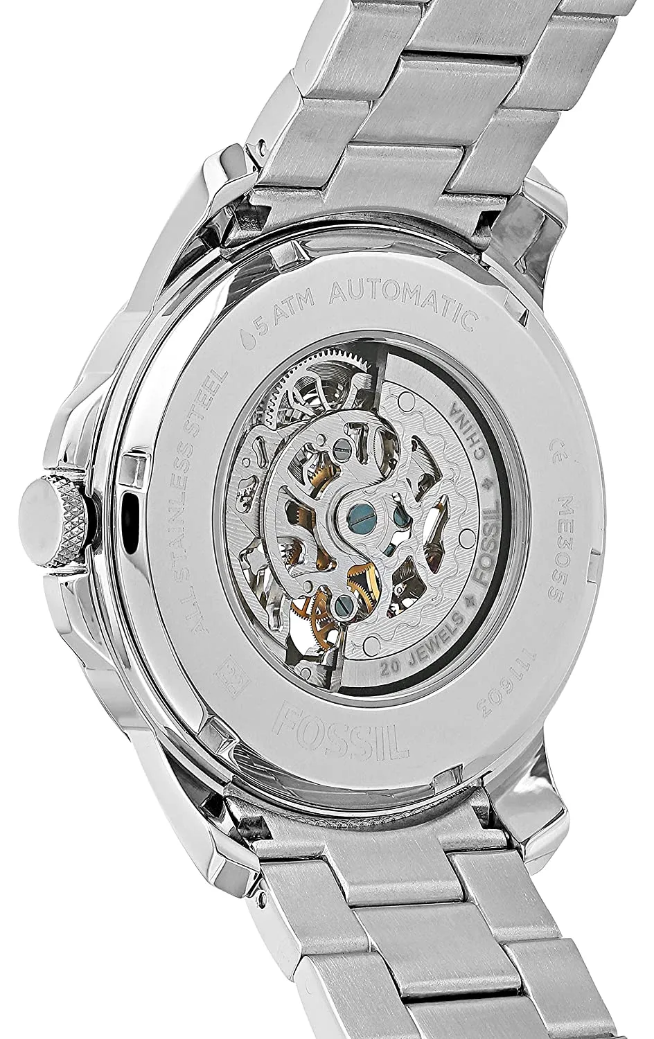 Fossil Grant Automatic Black Skeleton Dial Men's Watch ME3055