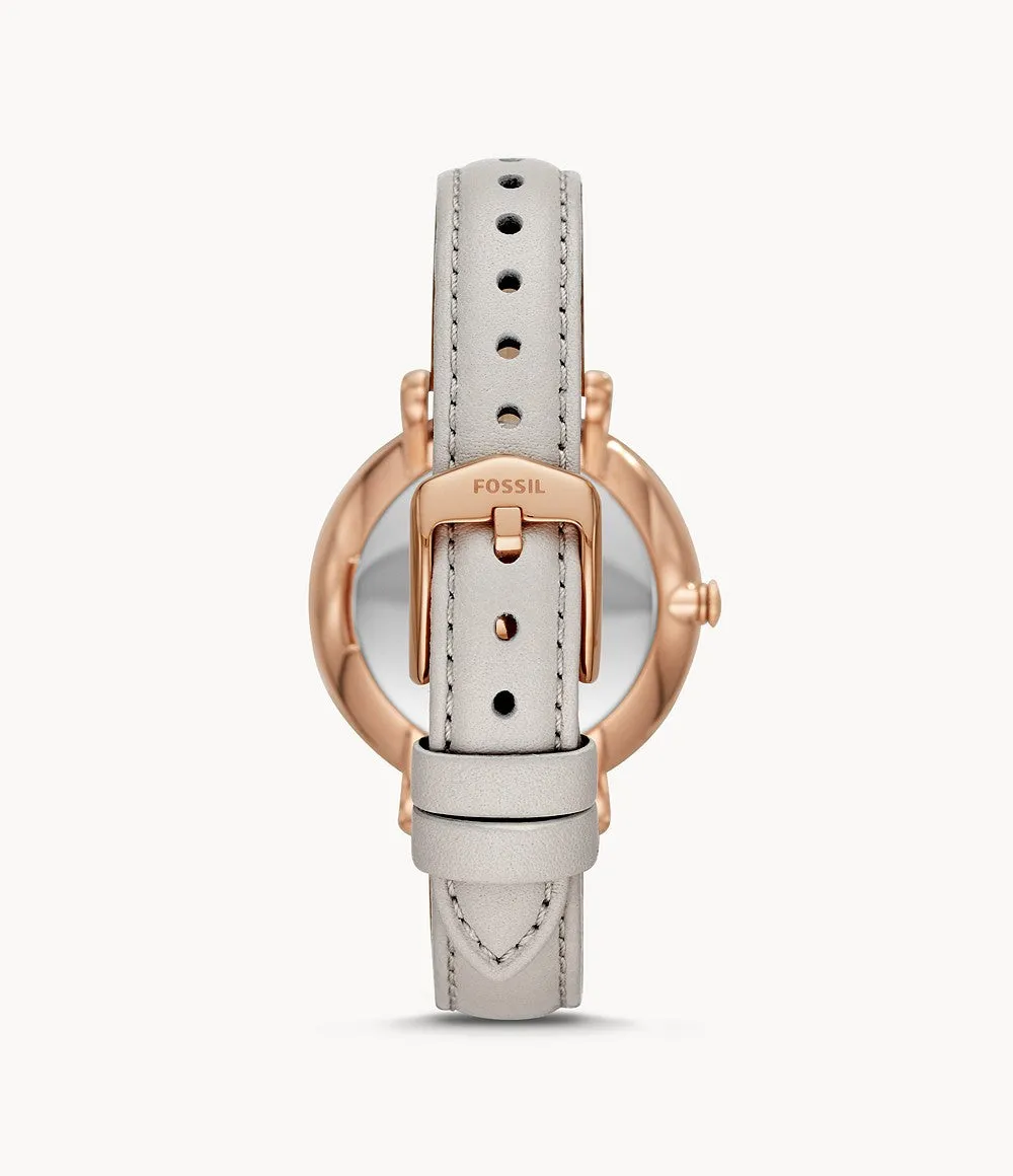 Fossil Jacqueline Quartz White Floral Dial Ladies Watch ES4672