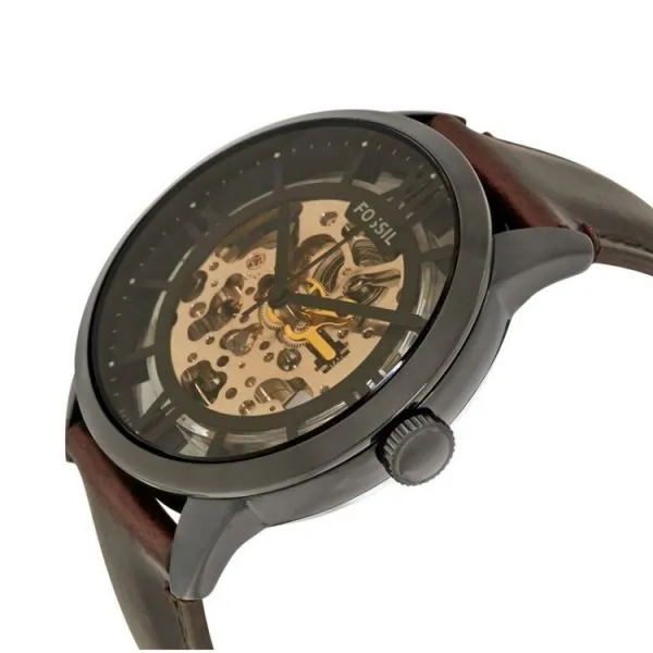 Fossil Townsman Automatic Brown Skeleton Dial Men's Watch ME3098