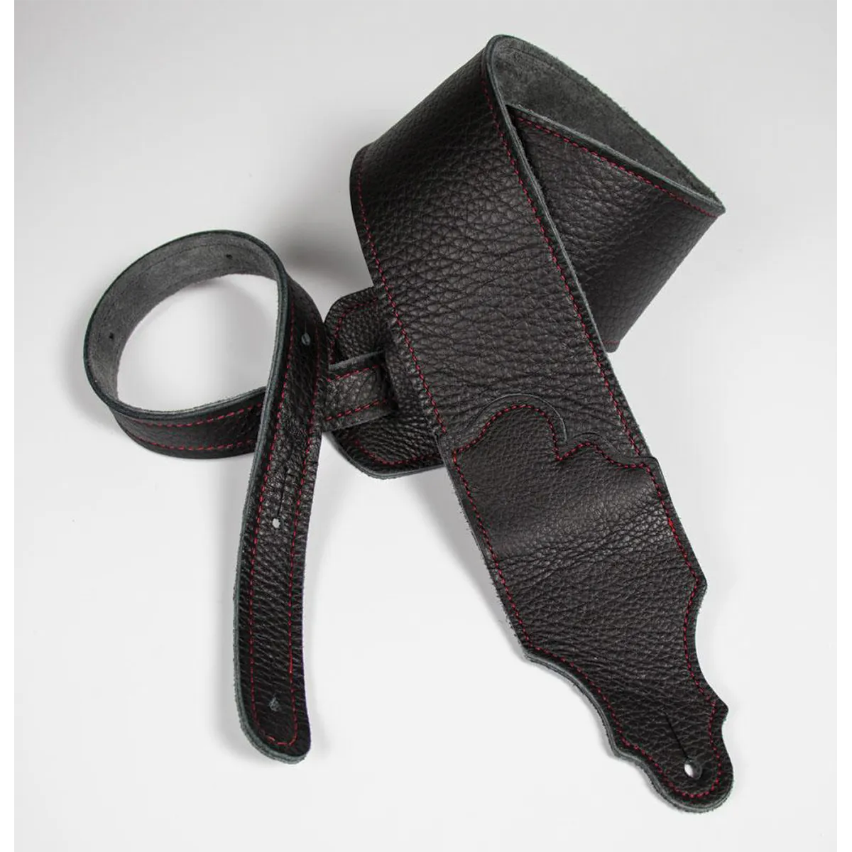 Franklin Original 3 Inch Black Glove Leather with Red Stitching