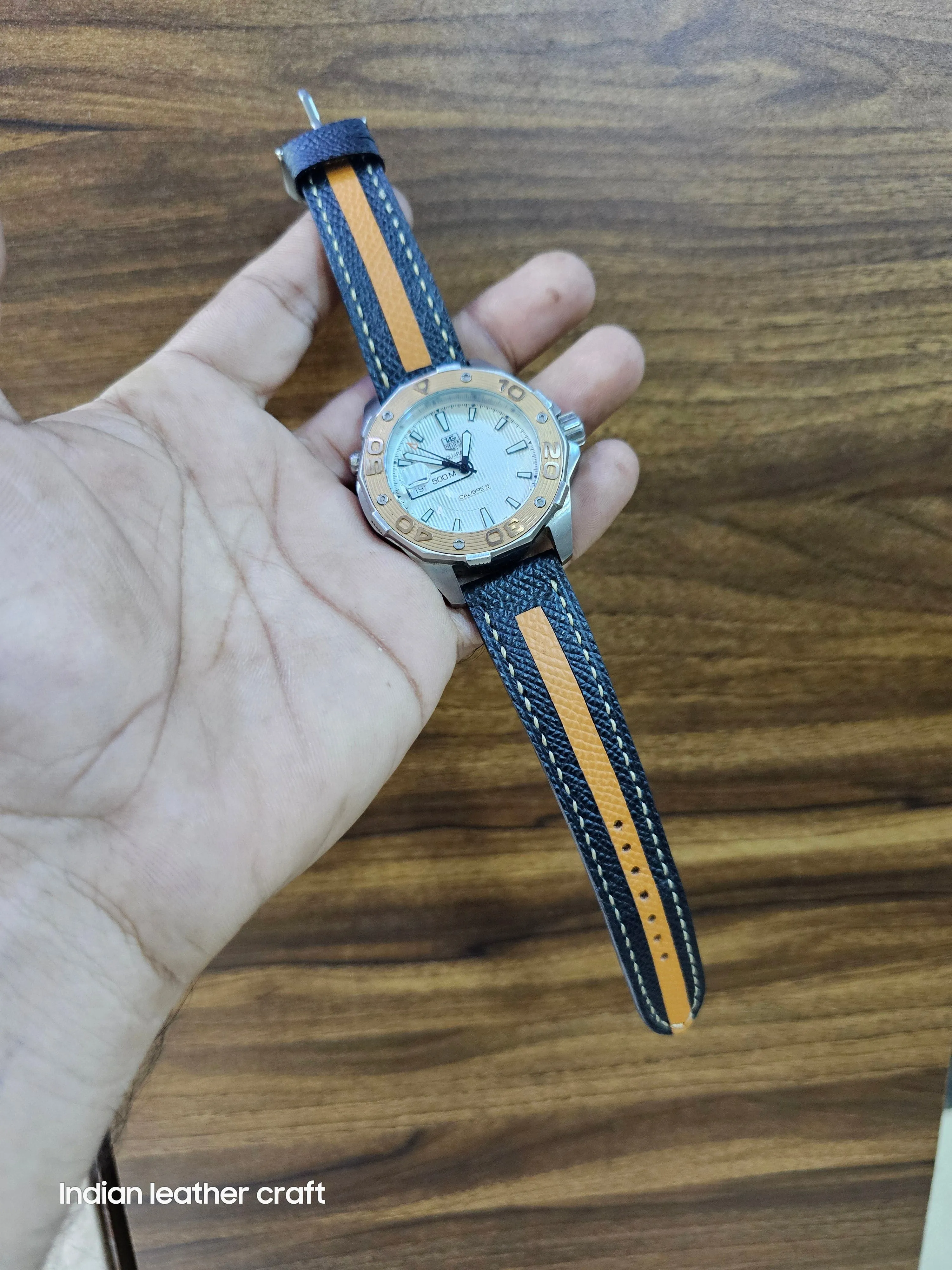 Fullgrain slim leather watch straps
