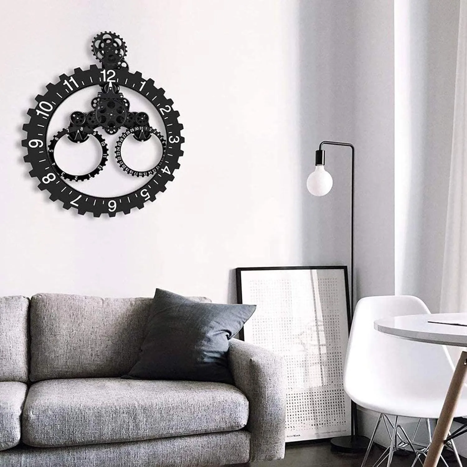 Gear-Driven Retro Wall Clock