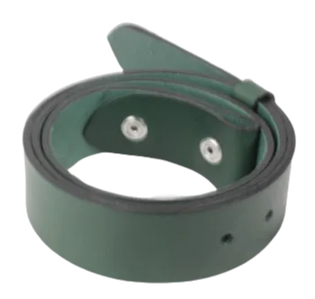 Green 1.25 Inch (32mm) Buckleless Leather Belt Strap
