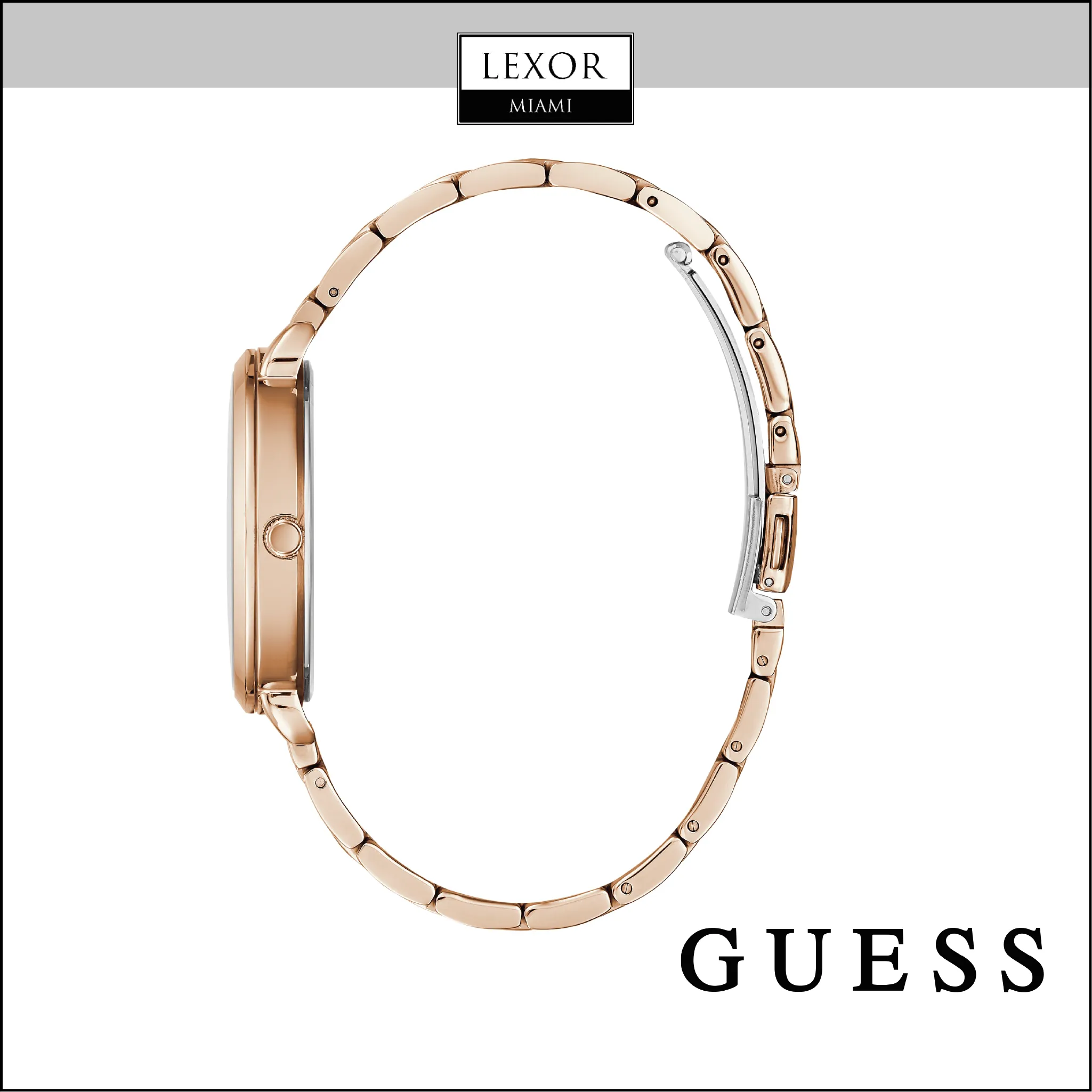 Guess GW0242L3 Sparkling Rose Rose Gold Stainless Steel Strap Women Watches