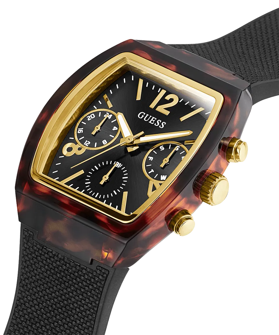 Guess GW0306L2 TORTOISE LOOK CASE BLACK NYLON/SILICONE WATCH