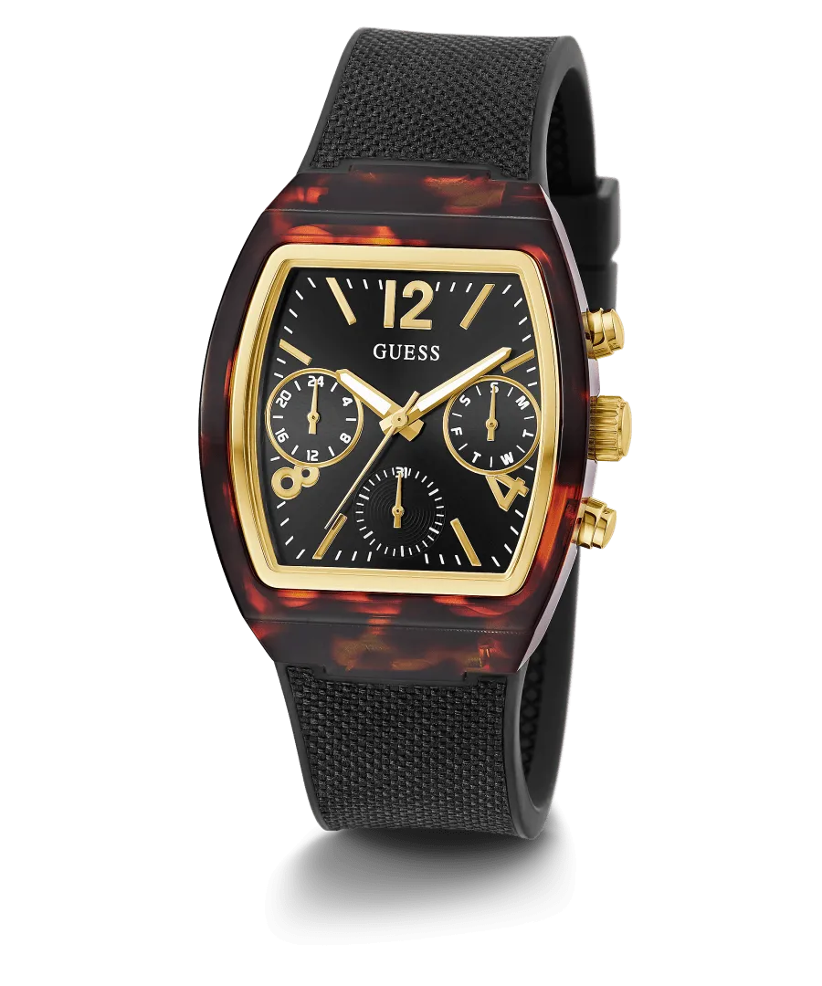Guess GW0306L2 TORTOISE LOOK CASE BLACK NYLON/SILICONE WATCH