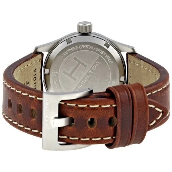 Hamilton Khaki Field Black Dial Brown Leather Men's Watch H68311533