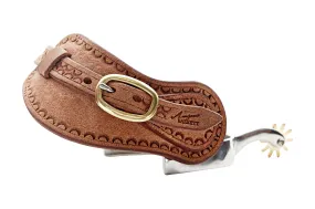 Hand Stamped Spur Straps with Brass Buckle