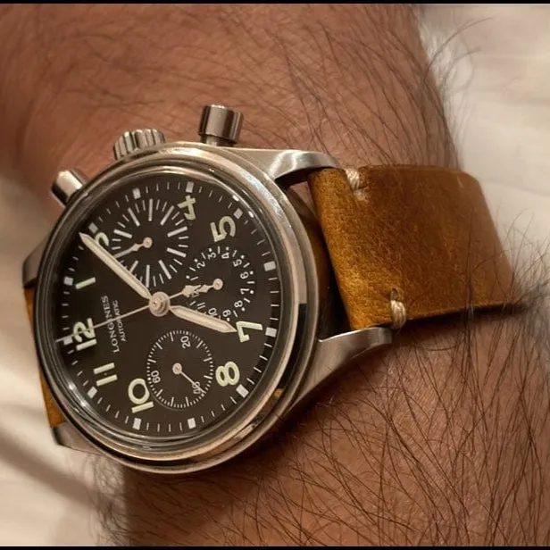 Handmade tobacco brown leather strap