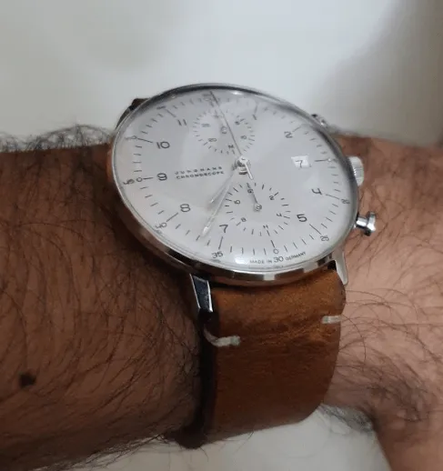 Handmade tobacco brown leather strap