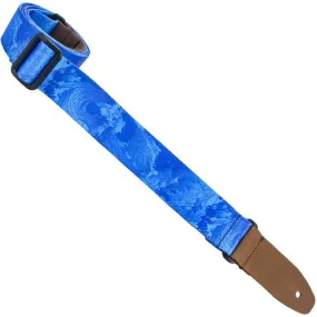 Henry Heller HUKE-03 1.5" Uke Strap, Sublimation Design, Blue Peacock
