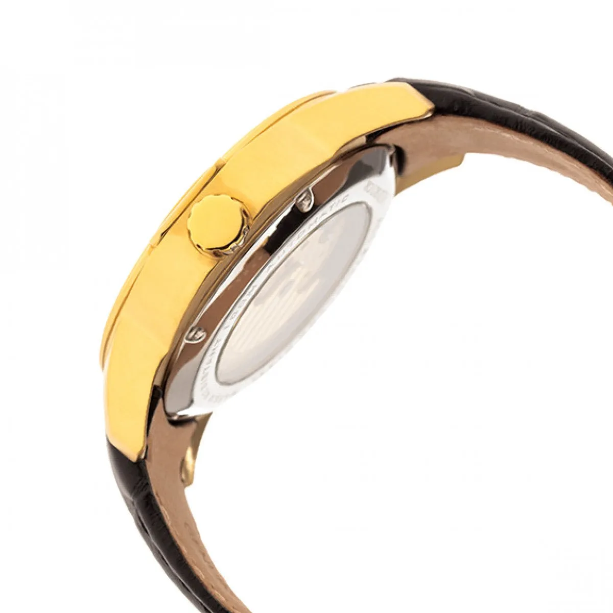 Heritor Automatic Windsor Semi-Skeleton Leather-Band Watch - Gold/Silver