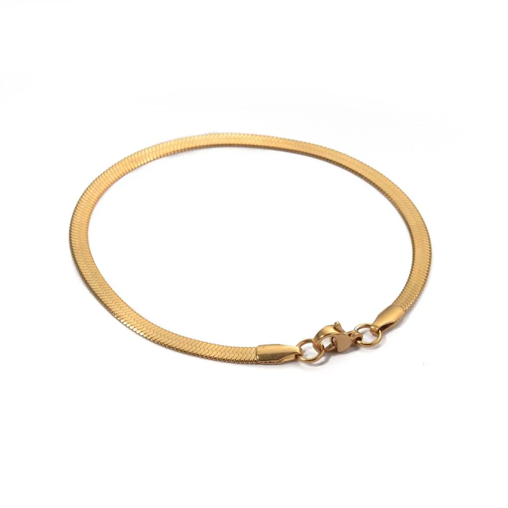 HERRINGBONE GOLD BRACELET