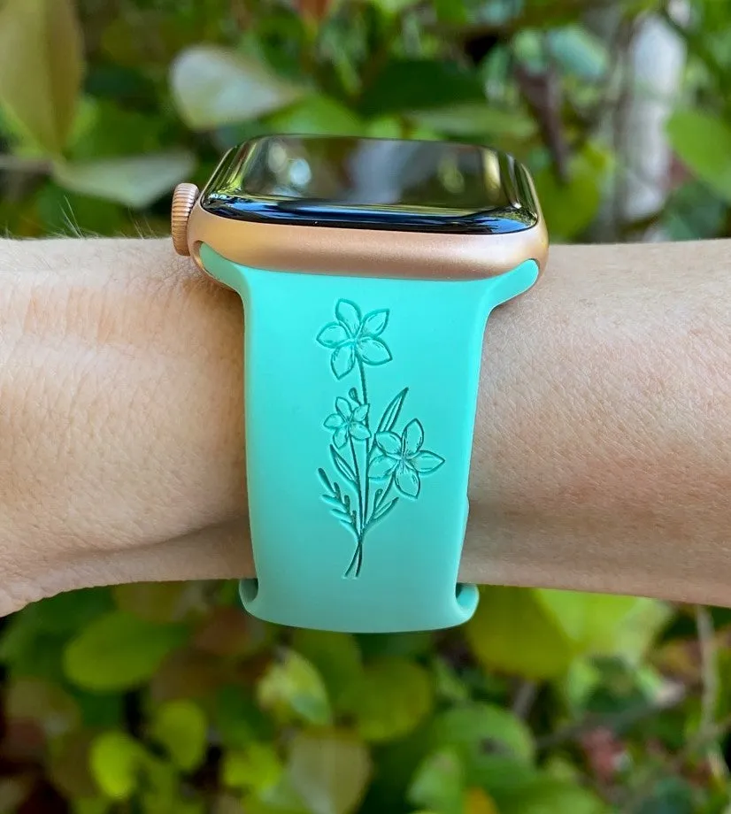 Hibiscus and Plumeria Flower Watch Band For Apple Watch