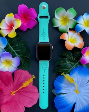 Hibiscus and Plumeria Flower Watch Band For Apple Watch