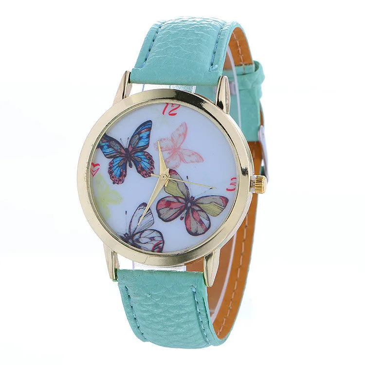 Hot Style Butterfly Leather Watch
