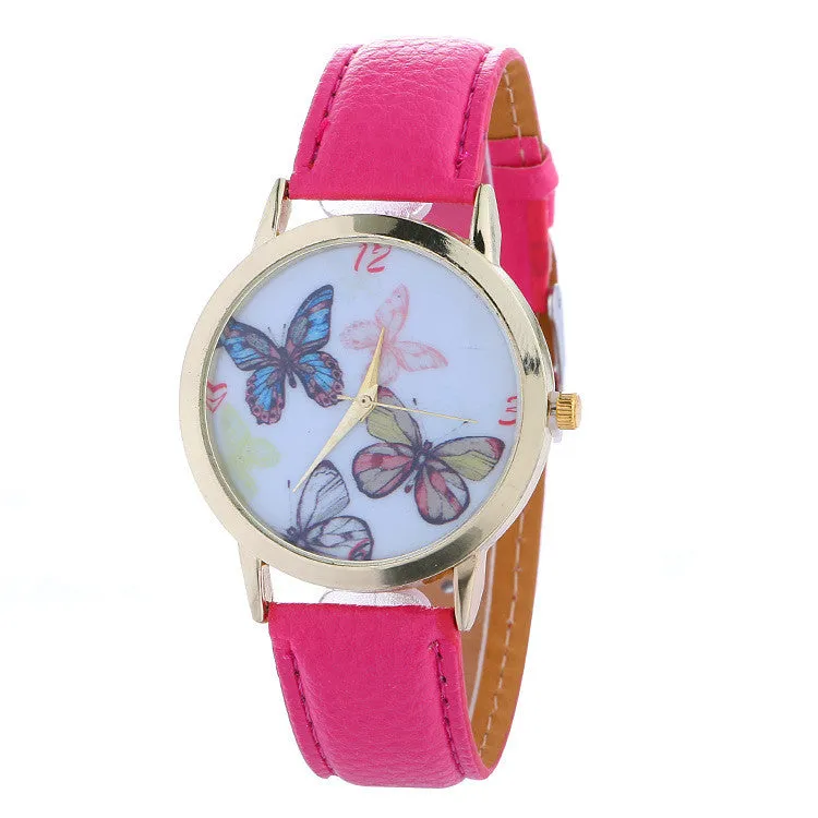 Hot Style Butterfly Leather Watch