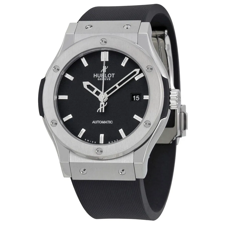 Hublot Classic Fusion Black Dial Black Rubber Men's Watch 542.NX.1170.RX