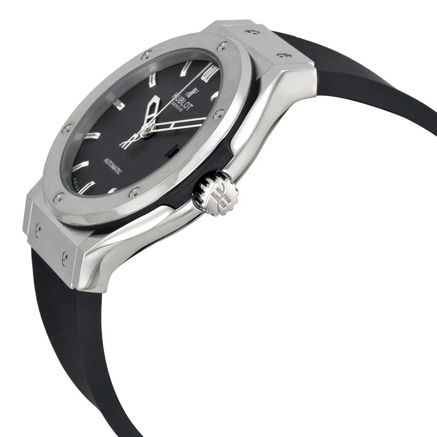 Hublot Classic Fusion Black Dial Black Rubber Men's Watch 542.NX.1170.RX