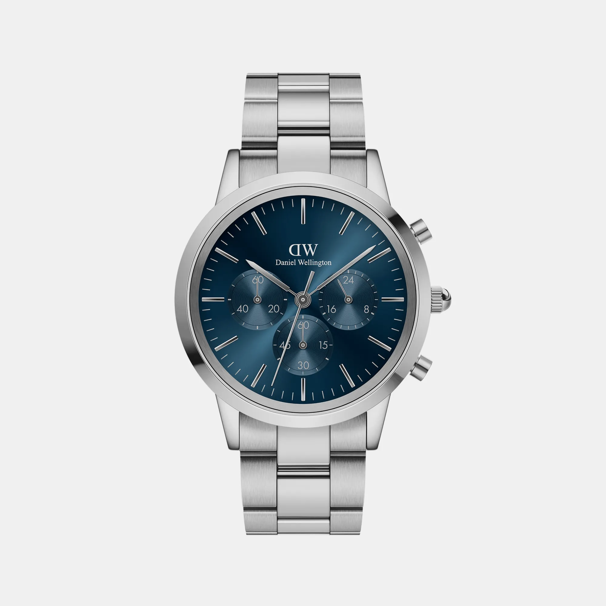 Iconic Men's Blue Chronograph Stainless Steel Watch DW00100644K