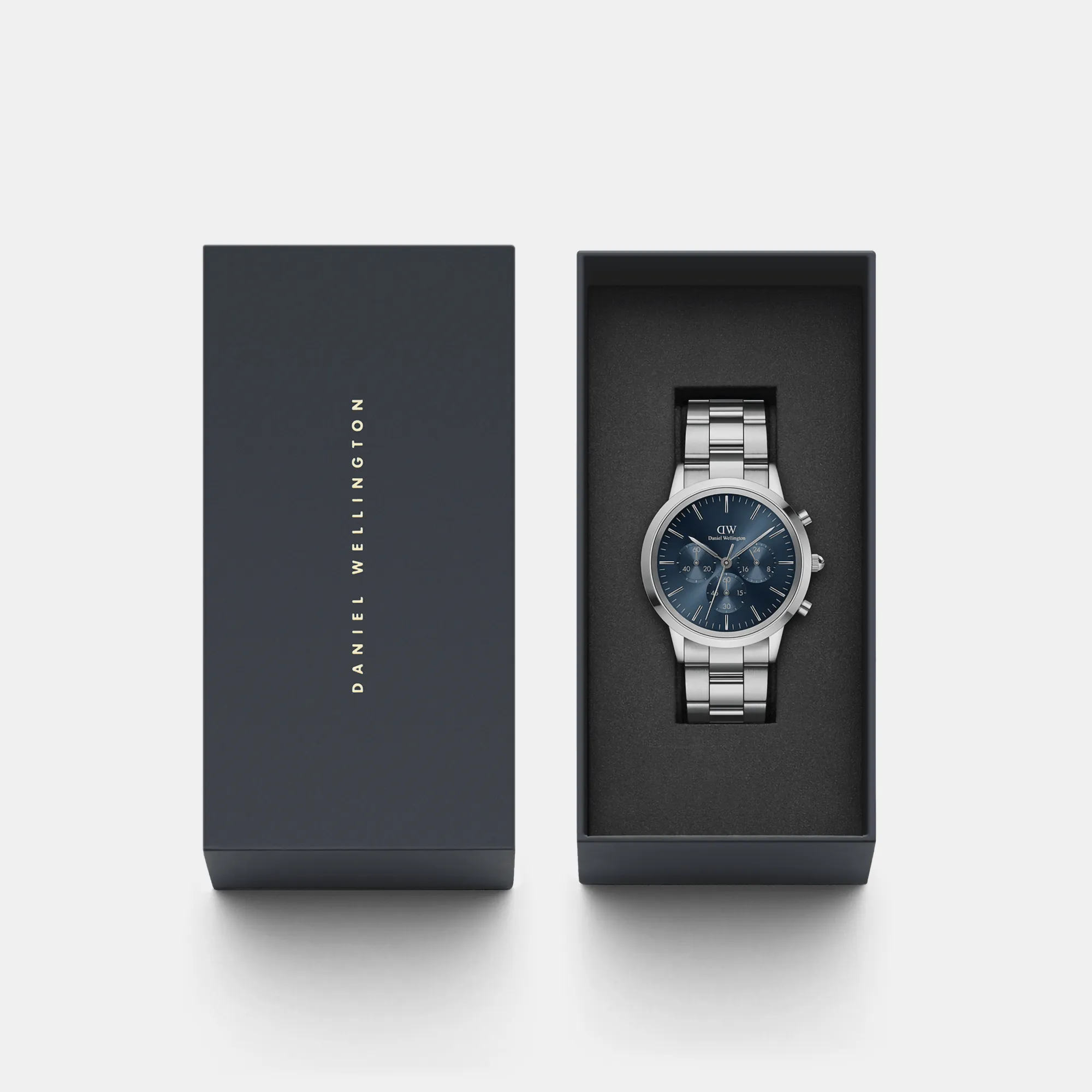 Iconic Men's Blue Chronograph Stainless Steel Watch DW00100644K