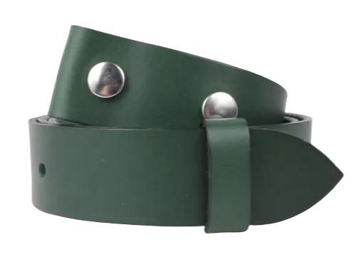 Interchangeable 1 Inch (25mm) Leather Belt Strap in Green
