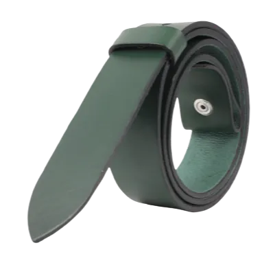 Interchangeable 1 Inch (25mm) Leather Belt Strap in Green
