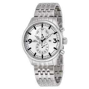 Invicta II Multifunction Silver Dial Stainless Steel Men's Watch 0366