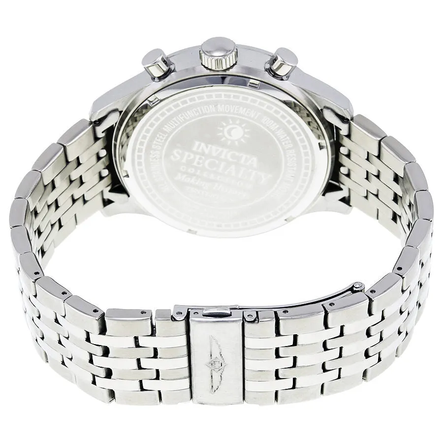 Invicta II Multifunction Silver Dial Stainless Steel Men's Watch 0366