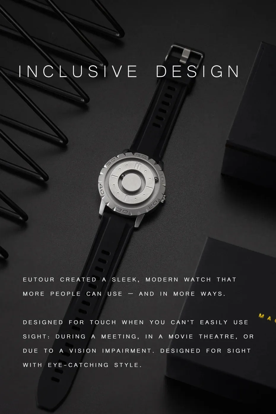 Iron Ball Magnetic Pointer Quartz Watches