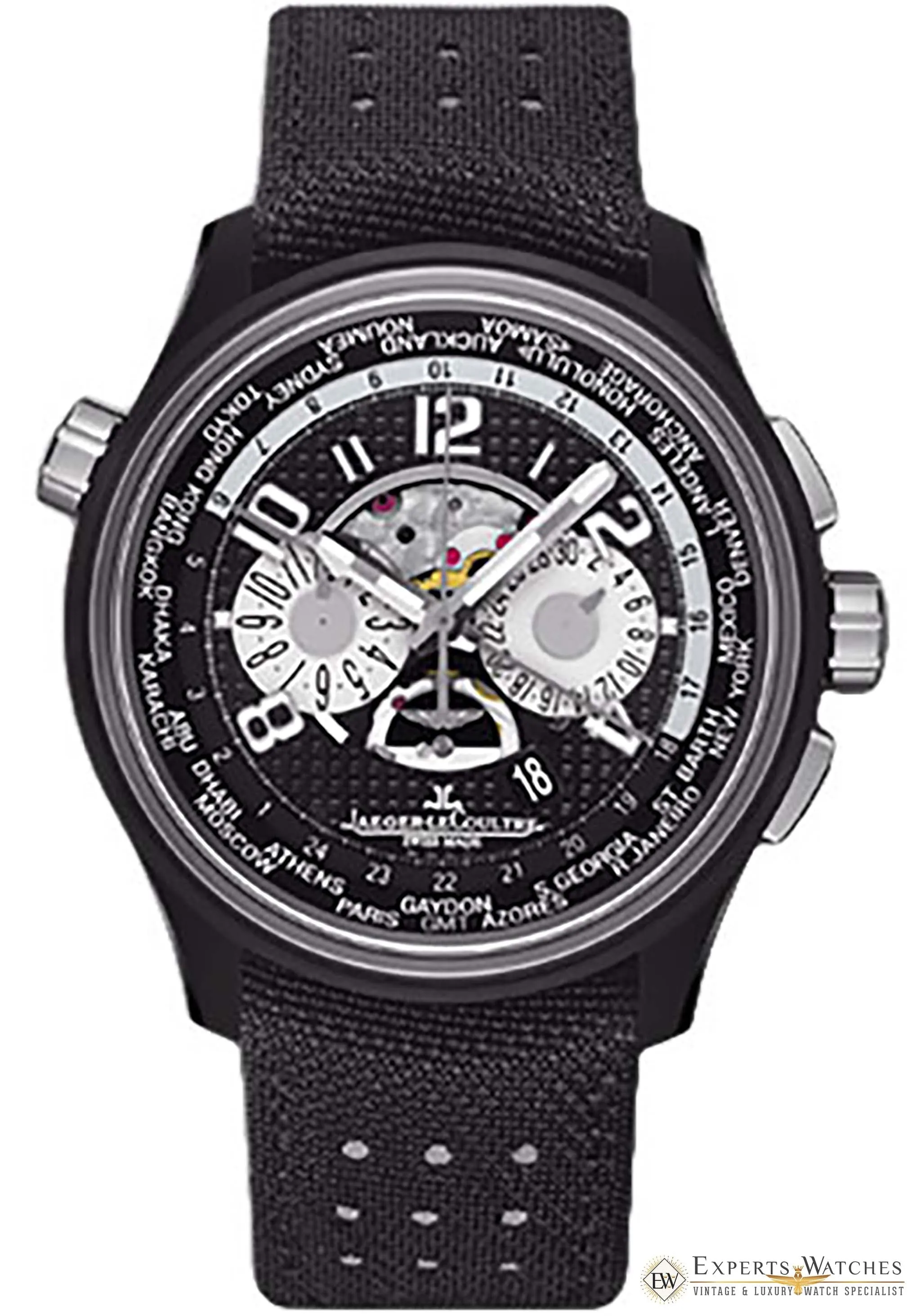 Jaeger LeCoultre Amvox5 World Chronograph Ceramic Titanium Limited Q193J471 Watch