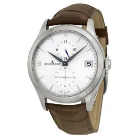 Jaeger LeCoultre Master Dual Time Automatic Silver Dial Men's Watch Q1628430