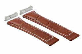 LEATHER BAND STRAP FOR ROLEX DAYTONA 116519   END PIECE COGNAC/TAN REGULAR WS